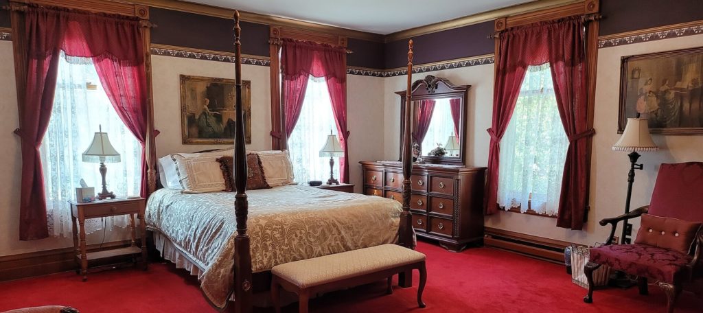 Queen Anne Room at The Grand Victorian Bed & Breakfast Inn in Bellaire MI